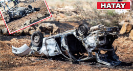 HATAY’DA DEVRİLDİKTEN SONRA ALEV ALAN OTOMOBİLDEKİ 4 KİŞİ ÖLDÜ, 2 KİŞİ YARALANDI