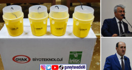 ADANA’DA NARENCİYE BAHÇELERİNDE ÖNEMLİ ZARARA YOL AÇAN AKDENİZ MEYVESİ SİNEĞİYLE MÜCADELE KAPSAMINDA ÜRETİCİLERE KİTLESEL YAKALAMA TUZAĞI DAĞITILDI