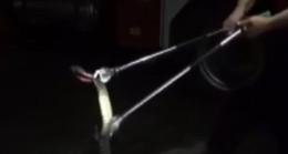 MERSİN’İN ÇAMLIYAYLA İLÇESİNDEKİ BİR EVE GİREN BOZ YILANI İTFAİYE ÇIKARDI