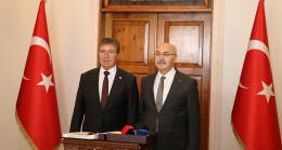 KUZEY KIBRIS TÜRK CUMHURİYETİ (KKTC) BAŞBAKANI ÜNAL ÜSTEL, ADANA VALİSİ KÖŞGER’İ ZİYARET ETTİ