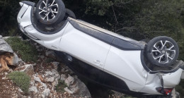 Osmaniye’de uçuruma devrilen otomobilin sürücüsü yaralandı