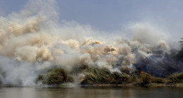 Hatay’da Asi Nehri’nin kenarındaki alanda çıkan yangın kontrol altına alındı