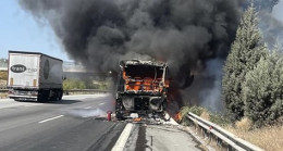 Mersin’de yolcu otobüsünde çıkan yangın söndürüldü