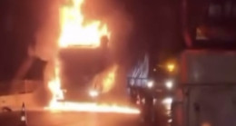 Gaziantep’te TAG Otoyolu’nda tır alev aldı