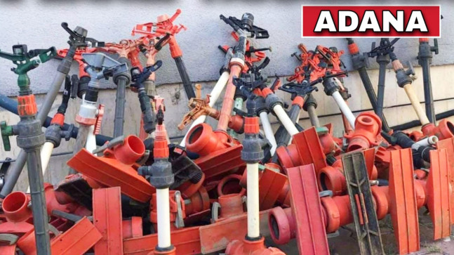 ADANA’DA 42 TARIMSAL SULAMA FİSKİYESİNİ ÇALDIKLARI İDDİASIYLA 2 ZANLI YAKALANDI