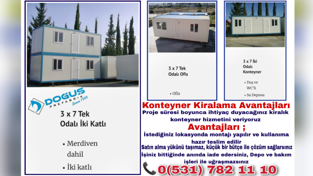 Kurumsal Konteyner Kiralama Hizmeti DOĞUŞ PREFABRİK