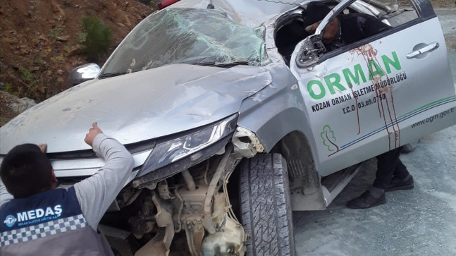 ADANA’NIN KOZAN İLÇESİNDEKİ TRAFİK KAZASINDA 3 ORMAN İŞLETME MÜDÜRLÜĞÜ PERSONELİ YARALANDI