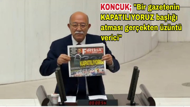 İYİ PARTİ ADANA MİLLETVEKİLİ İSMAİL KONCUK; TÜRKİYE BÜYÜK MİLLET MECLİSİ’NDE SESLENEREK MAĞDUR EDİLEN HAFTALIK, 15 GÜNLÜK, AYLIK GAZETELERİN SESİ OLDU.