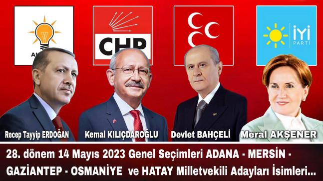 AK PARTİ-CHP-MHP-İYİ PARTİ MİLLETVEKİLİ ADAYLARI BELLİ OLDU