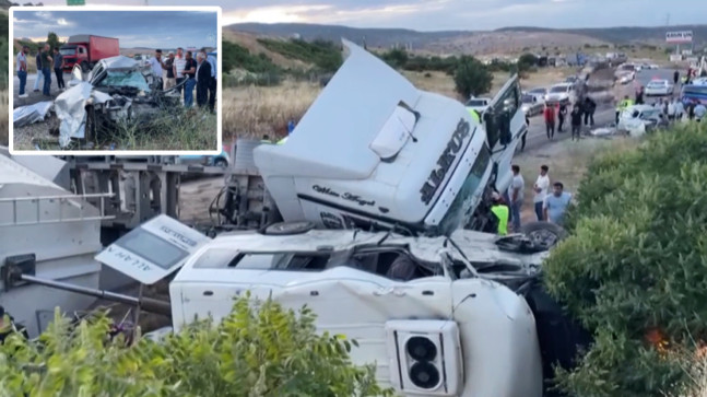 GAZİANTEP’TE TIR, MİNİBÜS VE OTOMOBİLİN ÇARPIŞMASI SINUCU 3 KİŞİ ÖLDÜ, 5 KİŞİ YARALANDI