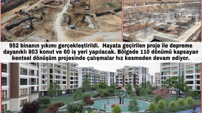 YÜREĞİR İLÇESİNDEKİ ŞEHİT ERKUT AKBAY MAHALLESİ’NDE DEPREME DAYANIKLI 863 KONUT İNŞA EDİLECEK