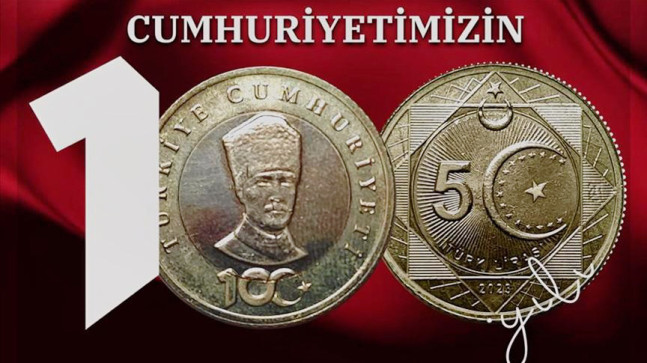 HAZİNE VE MALİYE BAKANLIĞI CUMHURİYET’İN 100. YILINA ÖZEL BASILAN “5 TÜRK LİRASI” HATIRA PARASINI TANITTI