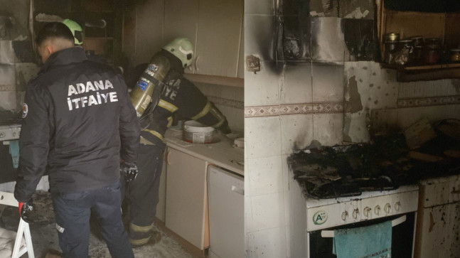 ADANA’DA EVDE ÇKAN YANGIN SÖNDÜRÜLDÜ