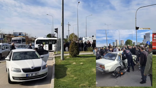 ADANA’DA MİNİBÜS İLE OTOMOBİLİN ÇARPIŞTIĞI KAZADA 9 KİŞİ YARALANDI