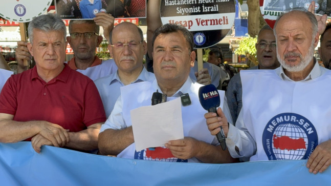 Memur-Sen Adana İl Başkanlığınca, İsrail’in Gazze’ye yönelik saldırıları ve bebek katliamları protesto edildi.