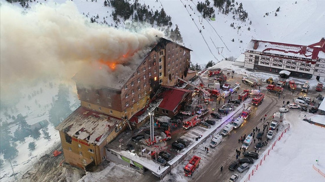 Bolu Kartalkaya Kayak Merkezi’ndeki otel yangınında 76 kişi hayatını kaybetti