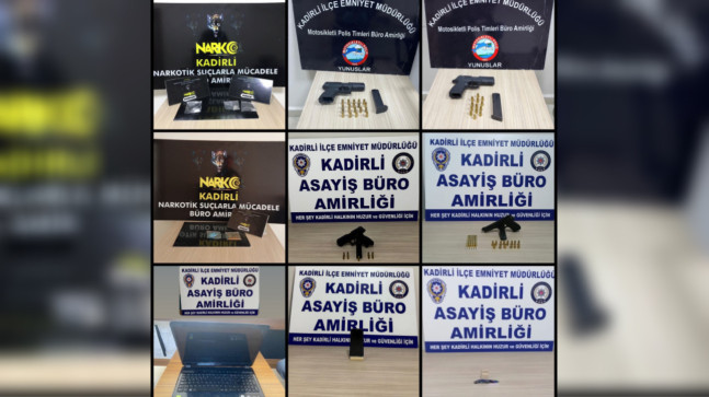 Osmaniye’de asayiş uygulamalarında gözaltına alınan 22 şüpheliden 8’i tutuklandı