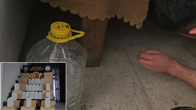 Adana’da bir Bir Bakkaldan 980 Litre Sahte İçki Çıktı..