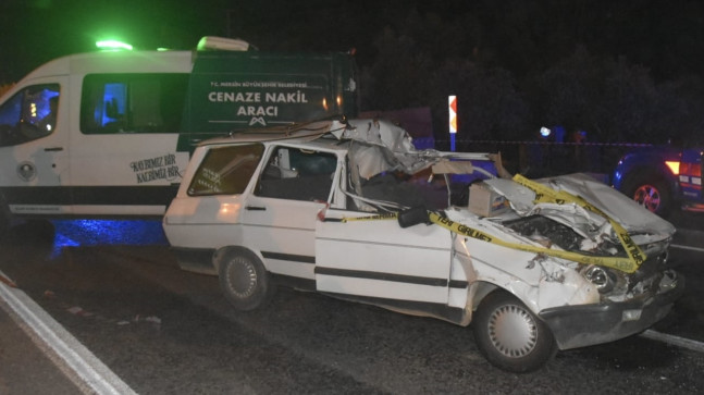 Mersin’de tırla çarpışan otomobilin sürücüsü hayatını kaybetti