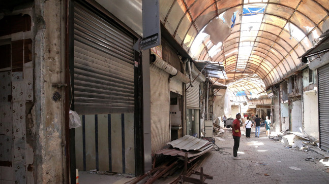 Hatay’daki tarihi Uzun Çarşı’da restorasyon çalışmaları sürüyor