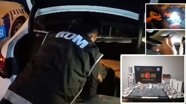 Hatay’da otomobilin LPG tankı ve tavan döşemesinde kaçak ürünler bulundu