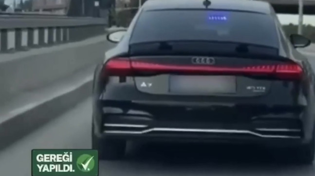 Mersin’de araçlarına yasa dışı çakar takan kişiye 414 bin lira ceza uygulandı