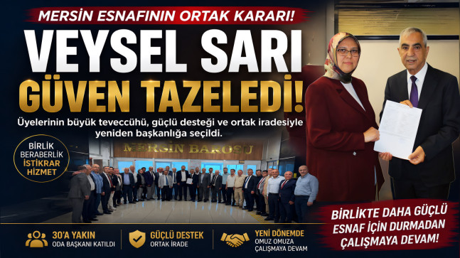 Başkan Veysel Sarı, üyelerinin büyük teveccühü, güçlü desteği ve ortak iradesiyle yeniden başkanlığa seçilerek güven tazeledi