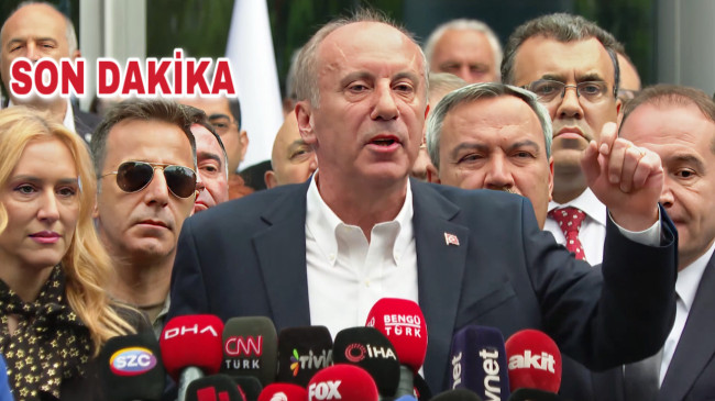 MEMLEKET PARTİSİ GENEL BAŞKANI MUHARREM İNCE ADAYLIKTAN ÇEKİLDİ