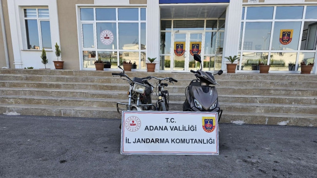Adana’da 2 motosiklet ve 1 bisiklet çalan zanlı tutuklandı