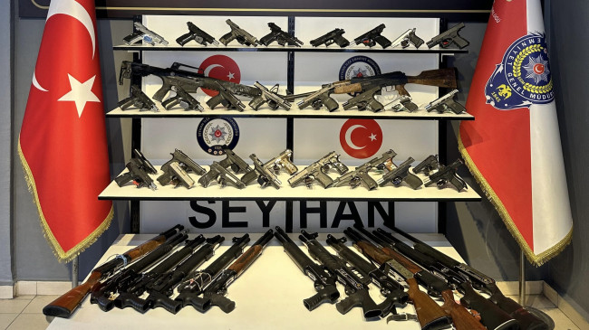 Adana’da operasyon ve denetimlerde 72 silah ele geçirildi