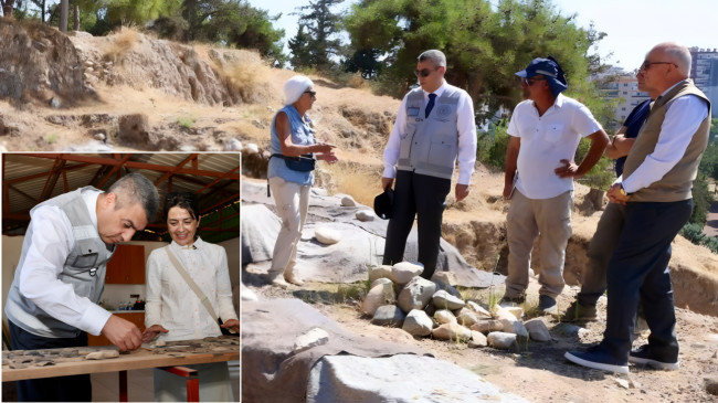 Mersin Valisi Toros Yumuktepe Höyüğü’nde incelemede bulundu