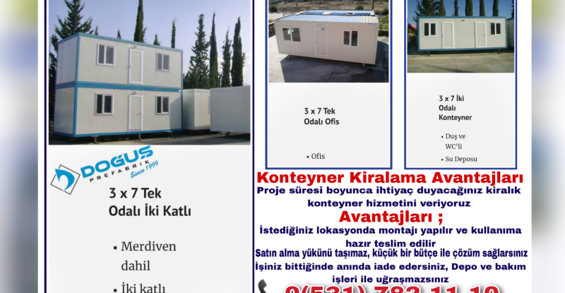 Kurumsal Konteyner Kiralama Hizmeti DOĞUŞ PREFABRİK
