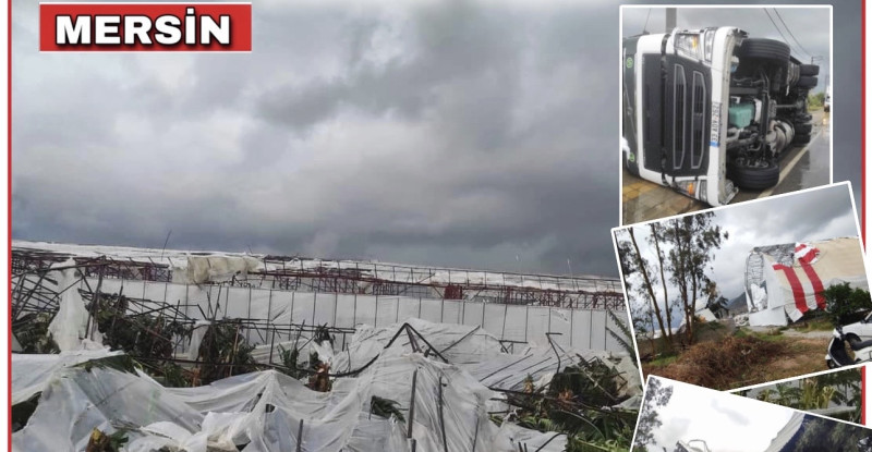 MERSİN’DE MEYDANA GELEN HORTUMDAN DOLAYI 13 KİŞİ YARALANDI