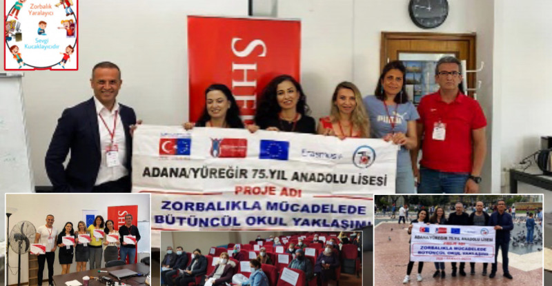 ADANA YÜREĞIR 75. YIL ANADOLU LİSESİ, ERASMUS 2020 TEKLİF ÇAĞRISI DÖNEMİNDE HİBE ALMAYA HAK KAZANAN “ZORBALIKLA MÜCADELEDE BÜTÜNCÜL OKUL YAKLAŞIMI” ADLI PROJEYİ HAYATA GEÇİRMİŞTİR.
