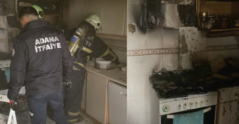 ADANA’DA EVDE ÇKAN YANGIN SÖNDÜRÜLDÜ