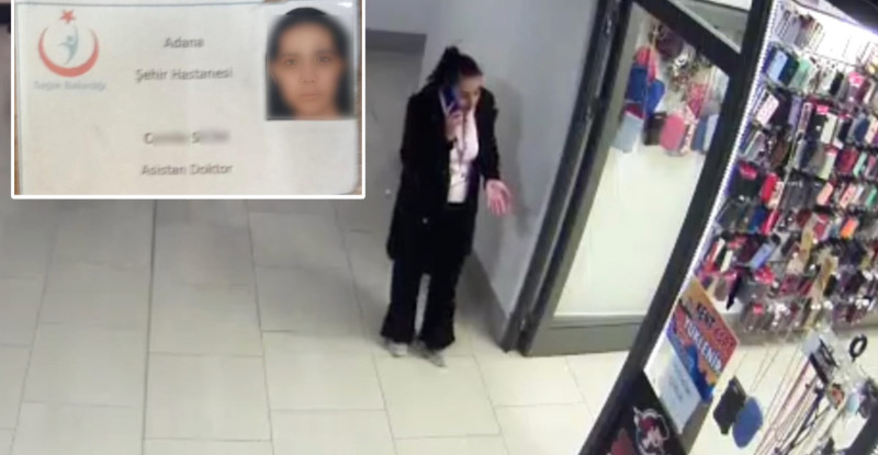 ADANA ŞEHİR HASTANESİNDE “SAHTE DOKTOR” YAKA KARTI KULLANAN KADININ YAKALANMA ANI GÜVENLİK KAMERASINA YANSIDI