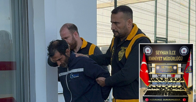 ADANA’DA BİR EVDE 31 TABANCA VE 393 SİLAH PARÇASI ELE GEÇİRİLDİ