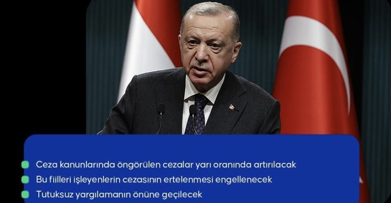 Cumhurbaşkanı Erdoğan, öğretmenlere ve diğer eğitim çalışanlarına yönelik şiddete ilişkin kapsamlı bir düzenlemeyi süratle hayata geçireceklerini söyledi.