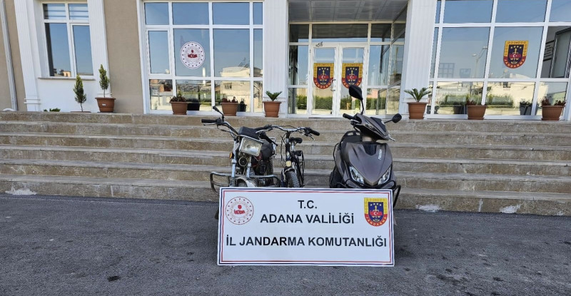 Adana’da 2 motosiklet ve 1 bisiklet çalan zanlı tutuklandı