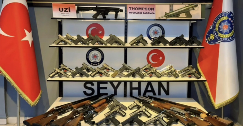 Adana’da operasyon ve denetimlerde Bir Haftada 59 ruhsatsız silah ele geçirildi