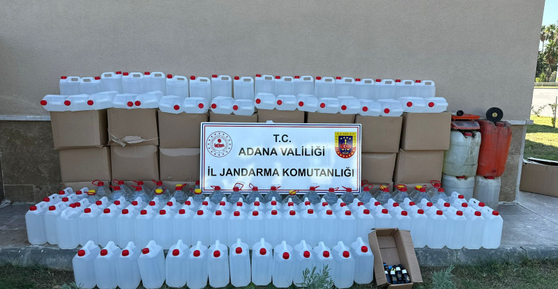 Adana’da 1475 litre kaçak içki ele geçirildi