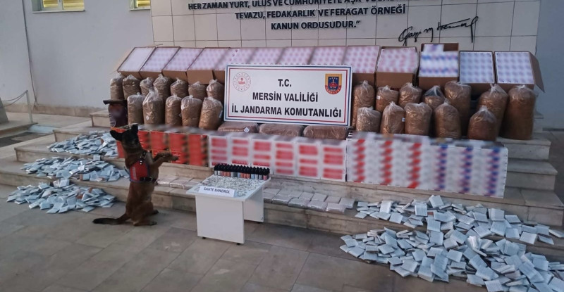 Mersin’de 208 bin 830 makaron ele geçirildi