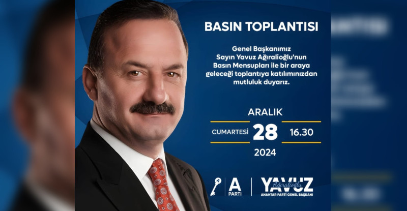 ANAHTAR PARTİSİ GENEL BAŞKANI YAVUZ AĞIRALİOĞLU ADANA HALKI İLE BULUŞUYOR