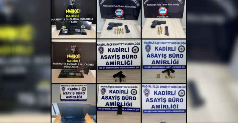 Osmaniye’de asayiş uygulamalarında gözaltına alınan 22 şüpheliden 8’i tutuklandı