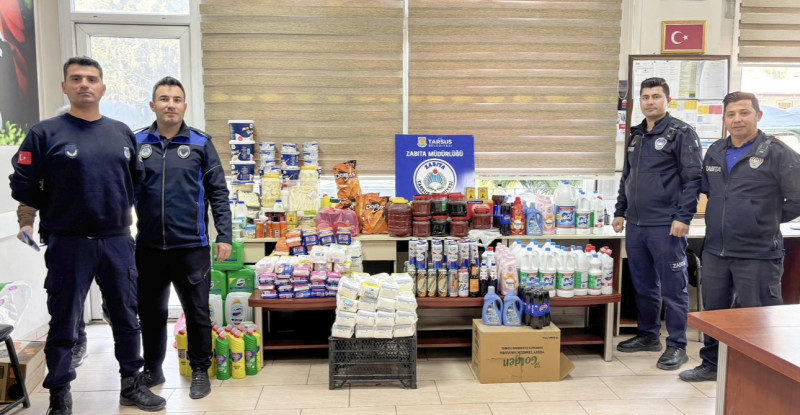 Mersin’de son kullanma tarihi geçmiş 1500 gıda ve temizlik ürünü ele geçirildi