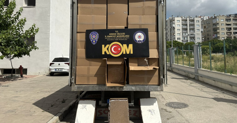 Adana’da 11 milyon 687 bin 500 makaron ele geçirildi