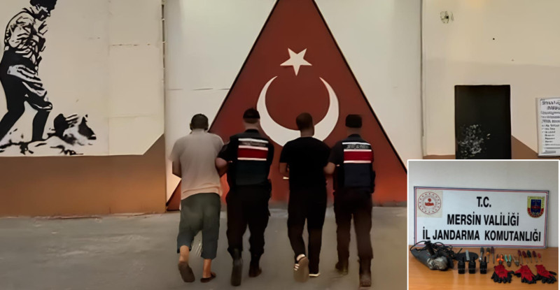 Mersin’de bir iş yerine ait şantiyeden 2 ton bakır kablo çaldılar