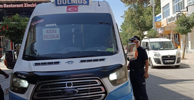 Osmaniye’de zabıta ekipleri toplu taşıma araçlarını denetledi