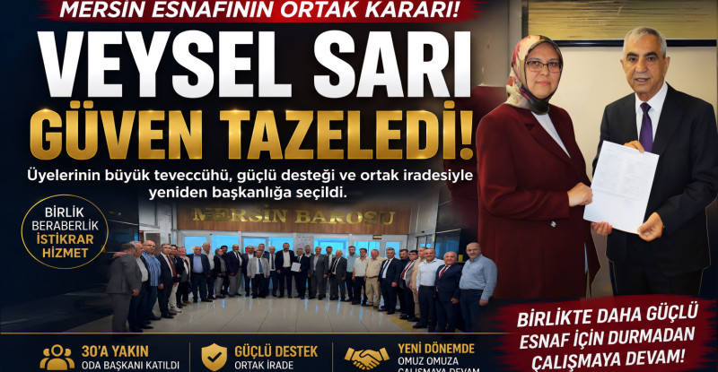 Başkan Veysel Sarı, üyelerinin büyük teveccühü, güçlü desteği ve ortak iradesiyle yeniden başkanlığa seçilerek güven tazeledi