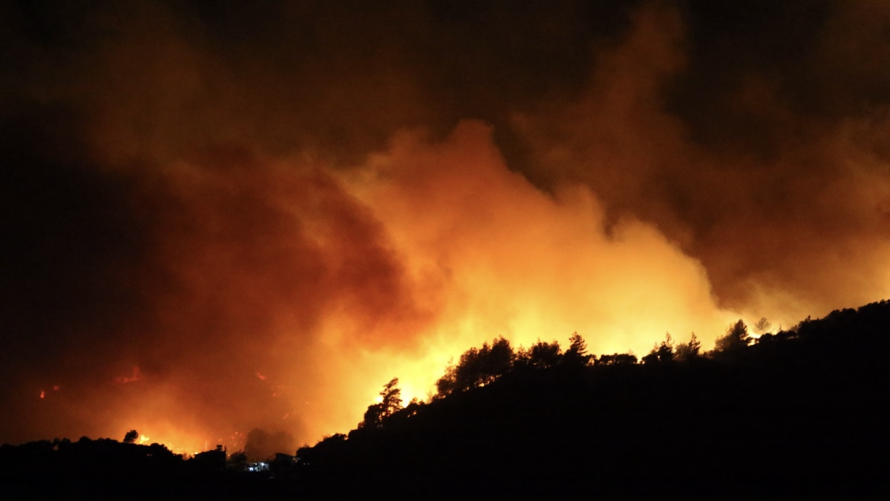 HATAY’DA ORMANLIK ALANDA ÇIKAN YANGININA MÜDAHALE SÜRÜYOR